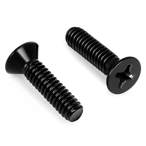 Mellewell #10-24 x 1-1/2" Flat Countersunk Head Machine Screws, Full Thread, Stainless Steel 304, Black Finish, Quantity 50 in Saudi Arabia