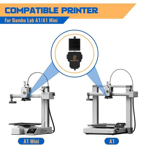 قطعتان من فوهة Hotend الصغيرة A1/A1 مقاس 0.4 مم من الفولاذ المقوى مع 4 قطع غطاء سيليكون لسلسلة Bambu Hotend A1 فقط (بما في ذلك Bambu A1/A1 Mini) in Kuwait