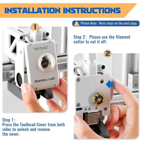 قطعتان من فوهة Hotend الصغيرة A1/A1 مقاس 0.4 مم من الفولاذ المقوى مع 4 قطع غطاء سيليكون لسلسلة Bambu Hotend A1 فقط (بما في ذلك Bambu A1/A1 Mini) in Kuwait