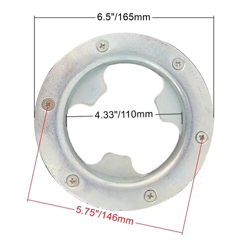 فرشاة تنظيف دوارة تجارية عالمية قطعة واحدة بقطر 15 بوصة تناسب ماكينة تنظيف الأرضيات مقاس 15 بوصة - فرشاة متوسطة (38 سم) باللون الأبيض in Kuwait