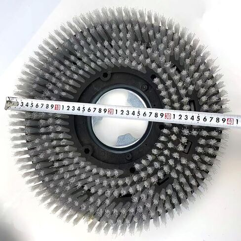 فرشاة تنظيف دوارة تجارية عالمية قطعة واحدة بقطر 15 بوصة تناسب ماكينة تنظيف الأرضيات مقاس 15 بوصة - فرشاة متوسطة (38 سم) باللون الأبيض in Kuwait