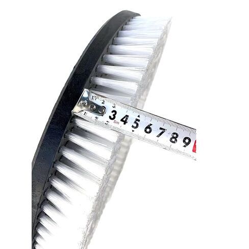 فرشاة تنظيف دوارة تجارية عالمية قطعة واحدة بقطر 15 بوصة تناسب ماكينة تنظيف الأرضيات مقاس 15 بوصة - فرشاة متوسطة (38 سم) باللون الأبيض in Kuwait