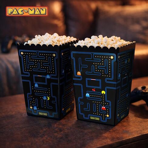 PAC-MAN Maze Popcorn Storage Bucket Containers, Set of 2 | 8.5 Inches Tall in Saudi Arabia