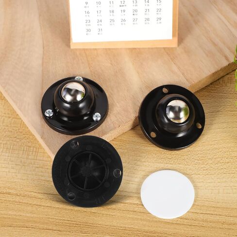 Balacoo 12 Pcs Mini Self Adhesive Ball Casters Heavy Duty Universal Swivel Wheels with Steel Bearings for Furniture Kitchen Appliances and Small Equipment in Saudi Arabia