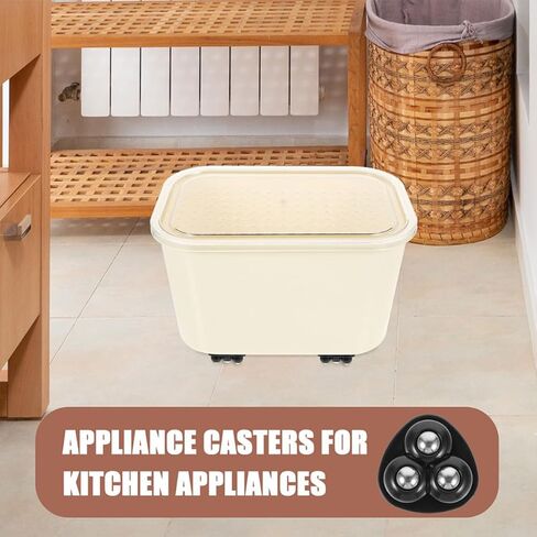 16 قطعة من عجلات دوارة صغيرة ذاتية اللصق مع 3 كرات فولاذية، وعجلات أجهزة دوارة 360 درجة لمعدات المطبخ والأثاث وصناديق التخزين in Kuwait