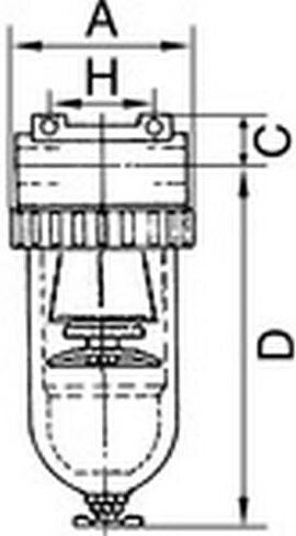 RIEGLER Standard 206300 Filter with Polycarbonate Container 5 µm BG 2 G 3/8-1 Piece in Saudi Arabia