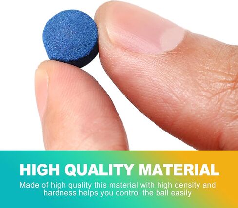 25 عبوة من أطراف عصا حمام السباحة مقاس 13 مم - مجموعة بديلة من الجلد الصلب الفاخر لحمام السباحة والسنوكر والبلياردو، تتضمن صندوق تخزين - طقم أداء وإصلاح دقيق لتاكو دي بيلار، أزرق in Kuwait