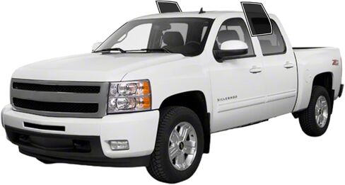 Precut Window Tint Film Front Two Door Windows Tint Film Cars Sun Blocking Protection Privacy Anti Shatter Glass 2 Ply Computer Cut Any Tint Shade for Chevrolet Silverado 1500 Crew 2007-2013 in Kuwait