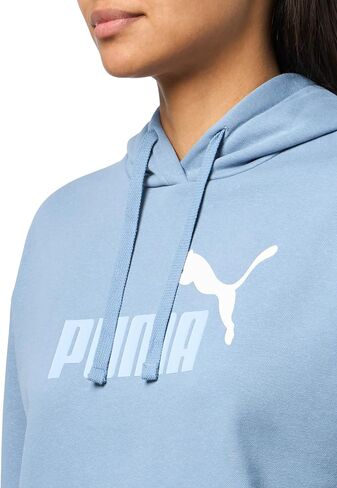 PUMA Women's Essentials Logo Fleece Hoodie (Available in Plus Sizes), Cool Blue AH25 in Saudi Arabia