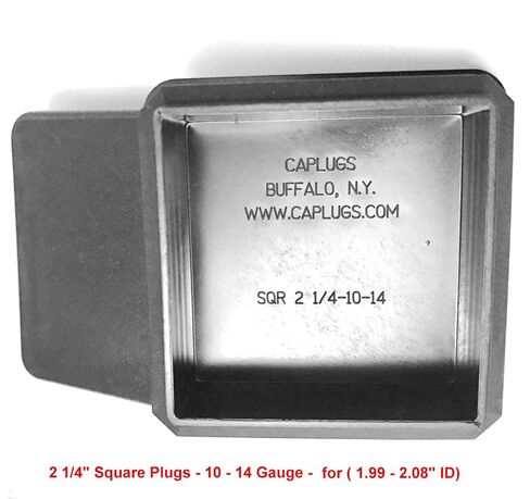 (عبوة من قطعتين) - قابس أنابيب بلاستيكي أسود مربع مقاس 2 بوصة، غطاء طرفي 2 بوصة 2 بوصة × 2 بوصة - 10-14 جيجا (1.74 بوصة - 1.83 بوصة معرف) إدراج غطاء أنبوبي من الصلب لسياج ما بعد الأنبوب | - أغطية نهاية لمعدات اللياقة البدنية in Kuwait