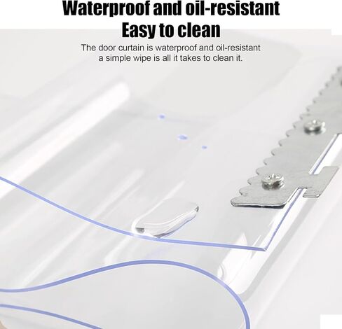 ستارة باب بشريط من الفينيل الشفاف من الدرجة الصناعية، لفة ستارة PVC عازلة للحرارة لممرات التبريد ومداخل المرآب، 88.58 × 86.61 بوصة (عرض 225 × ارتفاع 220 سم) in Kuwait