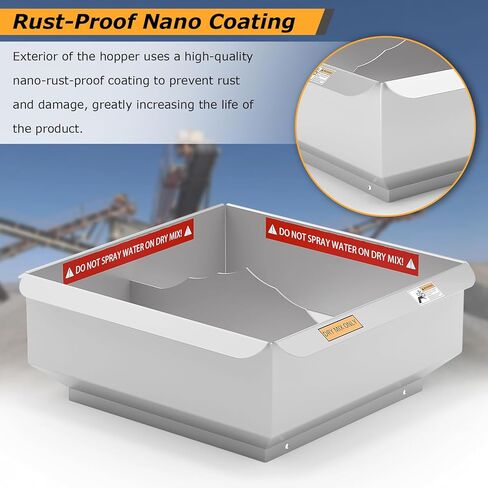Hopper Extension, Increased Dry Mix Capacity From 120 Pounds to 300 Pounds, Anti-Rust Nano Coating, for large-Scale Construction And Yard Renovations in Kuwait