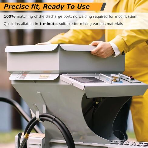 Hopper Extension, Increased Dry Mix Capacity From 120 Pounds to 300 Pounds, Anti-Rust Nano Coating, for large-Scale Construction And Yard Renovations in Kuwait