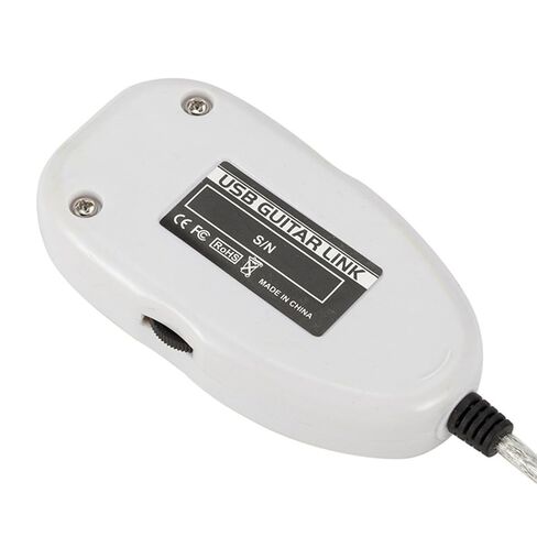 جهاز تسجيل محول واجهة الصوت USB من Walfront Guitar للكمبيوتر الشخصي مع مخرج سماعة رأس ستيريو يعمل بمنفذ USB للمراقبة مع مكبرات صوت الشاشة النشطة (أبيض) in Kuwait