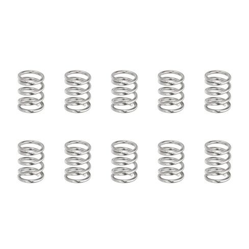 uxcell 10Pcs Compression Springs, 0.5mm Wire Diameter x 4mm OD x 5mm Length 304 Stainless Steel Extension Spring Ballpoint Pen Pressure Springs for Shop Home Repairs, Silver in Saudi Arabia