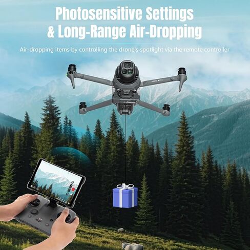 جهاز إطلاق الحمولة من YBING لـ DJI Mavic 4، نظام إسقاط هوائي بدون طيار مزود بمستشعر ضوئي قابل لإعادة الشحن لصيد الأسماك والإنقاذ والإسقاط الجوي وملحقات التوصيل الجوي الإبداعية in Kuwait