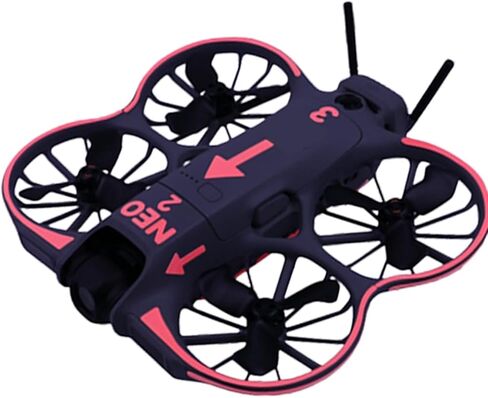 ملصق يتوهج في الظلام لطائرة DJI NEO 2 بدون طيار، طبقة حماية مقاومة للخدش ومقاومة للماء من WUNIAK، (برتقالي أحمر) in Saudi Arabia
