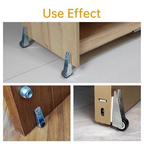 2 Pcs Side Mount Caster Wheels of Non-Slip Heavy Duty Directional,Wooden Door Drooping Support Sinking Repair,for Coffee Tables Sofa Trundles and Furniture in Saudi Arabia