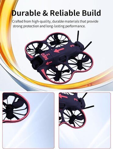 ملصق يتوهج في الظلام لطائرة DJI NEO 2 بدون طيار، طبقة حماية مقاومة للخدش ومقاومة للماء من WUNIAK، (برتقالي أحمر) in Saudi Arabia
