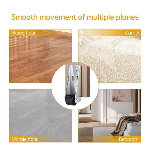 2 Pcs Side Mount Caster Wheels of Non-Slip Heavy Duty Directional,Wooden Door Drooping Support Sinking Repair,for Coffee Tables Sofa Trundles and Furniture in Saudi Arabia