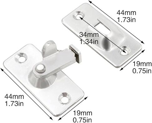 مزلاج قفل باب الحظيرة يلقي خطاف معدني قفل بمزلاج الملمس البلد ريفي زينة زخرفية أبواب المرحاض الحق انزلاق الباب مشبك in Kuwait