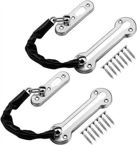Door Chain Lock,Chain Safe Buckle,Latch Safety Limiter,2pcs Home Door ChainHome Hotel Door Bolt Anti-Theft Door Safety Chain Door Lock Anti-Theft Buckle Door Latch Lock in Saudi Arabia