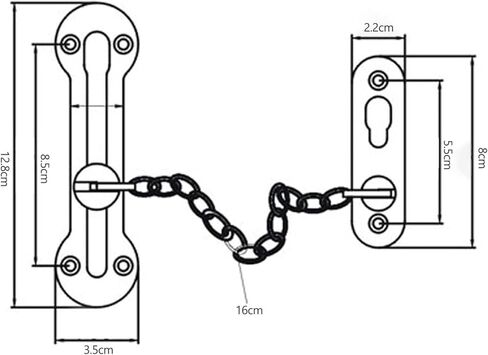 Door Chain Lock,Chain Safe Buckle,Latch Safety Limiter,2pcs Home Door ChainHome Hotel Door Bolt Anti-Theft Door Safety Chain Door Lock Anti-Theft Buckle Door Latch Lock in Saudi Arabia