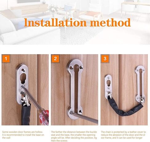 Door Chain Lock,Chain Safe Buckle,Latch Safety Limiter,2pcs Home Door ChainHome Hotel Door Bolt Anti-Theft Door Safety Chain Door Lock Anti-Theft Buckle Door Latch Lock in Saudi Arabia