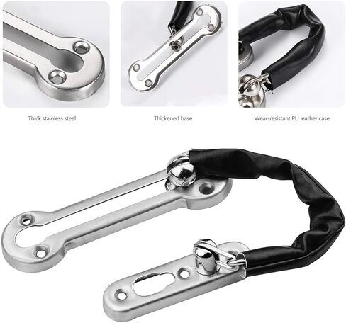 Door Chain Lock,Chain Safe Buckle,Latch Safety Limiter,2pcs Home Door ChainHome Hotel Door Bolt Anti-Theft Door Safety Chain Door Lock Anti-Theft Buckle Door Latch Lock in Saudi Arabia
