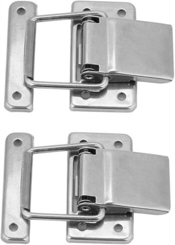 قفل بمزلاج من الفولاذ المقاوم للصدأ، قفل بمشبك لخزانة الخزانة، مزلاج محمل بزنبرك، تبديل بمشبك، قفل صندوق خشبي، أجهزة الأثاث in Kuwait