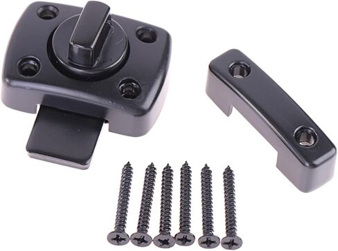 Slide Latch,Gate Bolt Lock,Bolt Sliding Door Lock, 1Pcs Black Door Latch Household Thicken Safety Guard Anti Thief Zinc Alloy Bolt Latch for Door Window Cabinet in Saudi Arabia