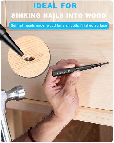 مجموعة خرامة أظافر وخرامة مركزية مكونة من 4 قطع، فولاذ Cr-V مقوى مع مقبض مخرش مانع للانزلاق، 3/32 بوصة، 1/32 بوصة، أداة ضبط أظافر 1/16 بوصة وأداة ثقب مركزية 1/8 بوصة للمعادن/أعمال الخشب، أسود in Kuwait