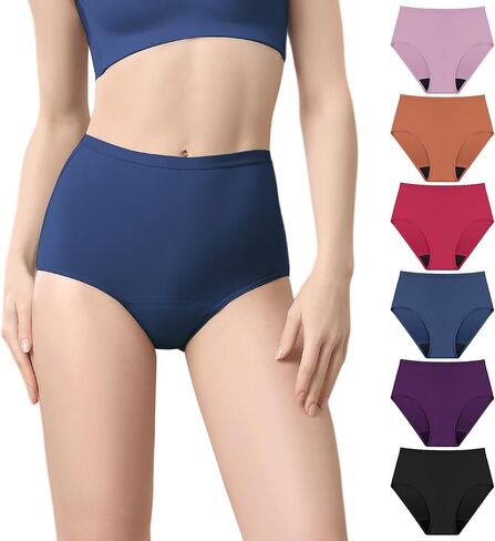 ملابس داخلية ماصة لسلس البول للنساء قابلة للغسل ومضادة للتسرب، سراويل داخلية واقية للسيدات للتحكم في المثانة، 6 عبوات (C02 L) in Kuwait