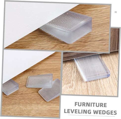 POPETPOP 4pcs Soft Rubber Furniture Leveling Wedges Adjustable Table Shims for Uneven Floors Multi-Purpose Leveler Feet for Cabinets and Chairs in Saudi Arabia