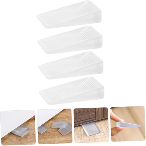 POPETPOP 4pcs Soft Rubber Furniture Leveling Wedges Adjustable Table Shims for Uneven Floors Multi-Purpose Leveler Feet for Cabinets and Chairs in Saudi Arabia