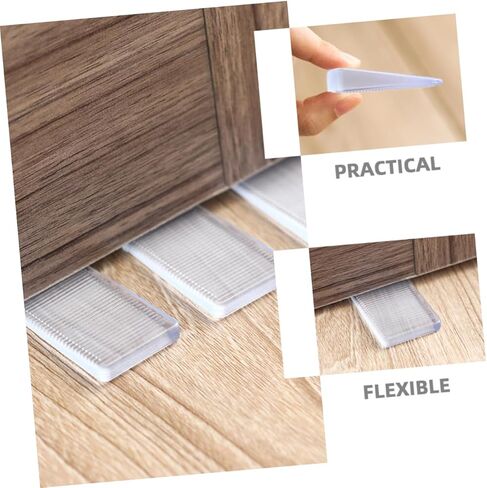 POPETPOP 4pcs Soft Rubber Furniture Leveling Wedges Adjustable Table Shims for Uneven Floors Multi-Purpose Leveler Feet for Cabinets and Chairs in Saudi Arabia