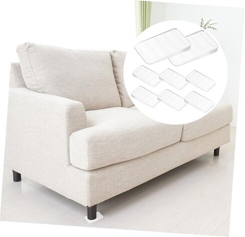 Housoutil 8Pcs Transparent Furniture Leveling Wedges Toilet Shims for Table Stabilization Ribbed Design for Uneven Surfaces for Restaurants and Home Use in Saudi Arabia