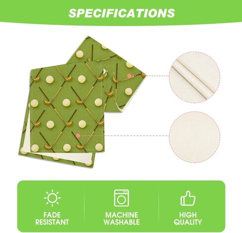 Artoid Mode Green Ball and Club Golf Table Runner, Sport Theme Kitchen Dining Table Decoration for Home Party 13x72 Inch in Saudi Arabia