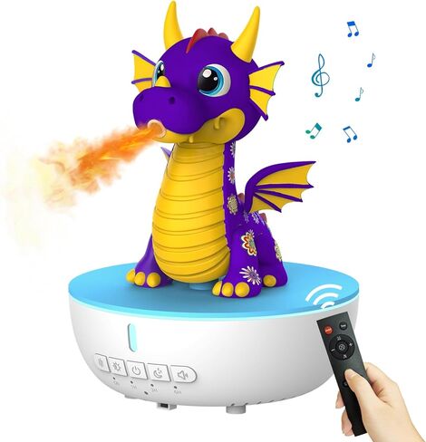 مرطب تنين للعلاج بالروائح العلاجية، موزع للزيوت العطرية سعة 200 مل مع جهاز تحكم عن بعد ومؤقت، آلة ضوضاء بيضاء مع 10 أصوات مهدئة، أجهزة ترطيب صغيرة لطيفة لغرفة نوم الأطفال، المنزل، المكتب (أخضر) in Kuwait