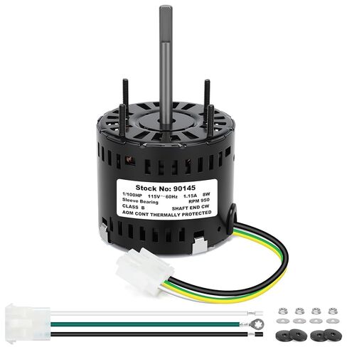 محرك مروحة العادم البديل المحسن 90145 متوافق مع 310145، 8 واط 115 فولت 60 هرتز، 950 دورة في الدقيقة CWSE - تشغيل هادئ لمروحة تهوية الحمام، أداء سلس وتصميم منخفض الضوضاء in Kuwait