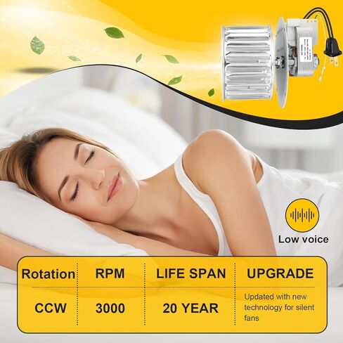 69357000, S69357000 Bathroom Fan Motor – Quiet Operation, High Airflow, Easy Installation, Includes S57769000 Motor, Compatible with 9605, 9605N, 9665, 9665N, H965 – Perfect for Home Ventilation in Kuwait