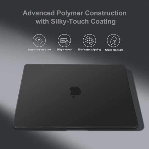 حافظة MOSISO متوافقة مع جهاز MacBook Pro مقاس 16 بوصة إصدار 2020 2019 A2141 مع شريط لمس، غطاء حماية صلب من البلاستيك فائق النحافة، أسود غير لامع in Saudi Arabia
