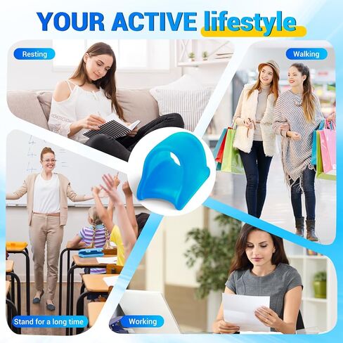 Hammer Toe Straightener - Hammer Toe Corrector for Women & Men - (6Pcs, Blue) - Gel Toe Splint Relief for Bunion, Claw, Crooked, Hammer, Broke Support - 3 Different Sizes (S/M/L) in Kuwait