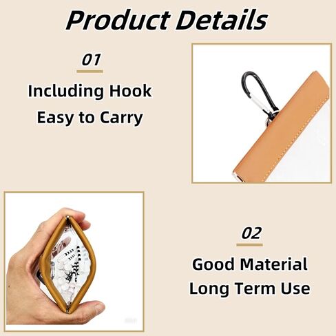 1 PCS Golf Tee Pouch Bag with Clip Transparent Golf Tees and Balls Storage for Men and Women in Kuwait