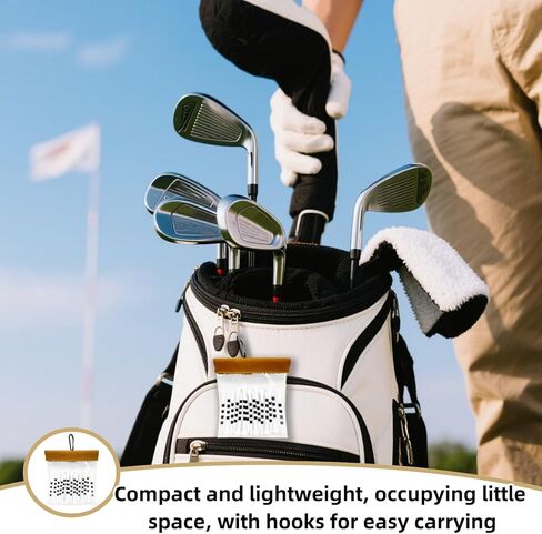 1 PCS Golf Tee Pouch Bag with Clip Transparent Golf Tees and Balls Storage for Men and Women in Kuwait