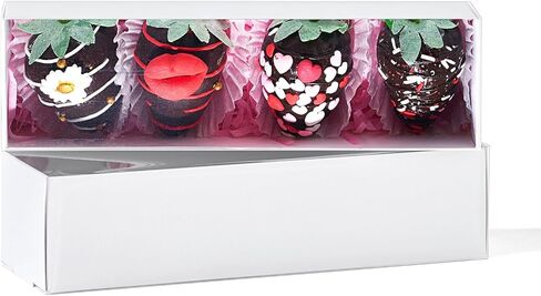 12 قطعة 8x2.2x2 بوصة ماكرون، الكمأة، علب الشوكولاتة، صناديق مخبوزات فارغة للفراولة المغطاة بالشوكولاتة، البونبون، صناديق الحلويات ومفضلات الحفلات in Kuwait