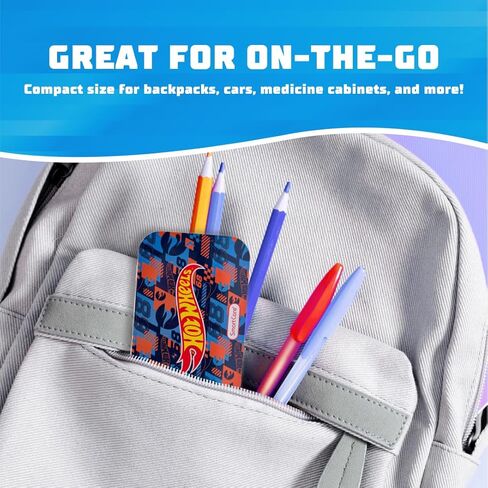 Smart Care Hot Wheels Bandage Kit, Cute Bandages for Kids, Infants & Children, Latex-Free, Assorted Variety Pack with Travel Size Tin Case, 33CT in Kuwait