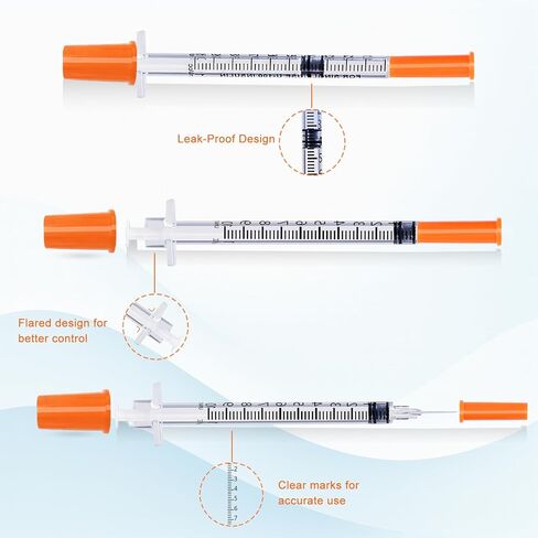 Jeringas, U-100 30G 1ml/cc 5/16" (8mm), Pack of 100 in Kuwait
