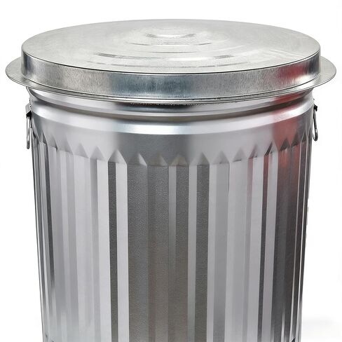 31 Gallon Galvanized Steel Trash Can with Lid Rodent Proof Weather Resistant Heavy Duty Metal Can for Yard Waste and Pet Food Storage in Saudi Arabia