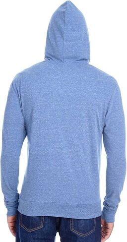 سترة بقلنسوة خفيفة بسحاب كامل للجنسين من Threadfast Apparel مقاس XS NAVY TRIBLEND in Kuwait
